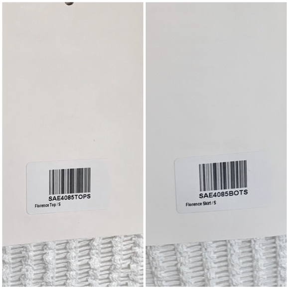 SABO Florence White Ribbed Knit Knot Front Wrap Top Wrap Maxi Skirt Set - Picture 15 of 16